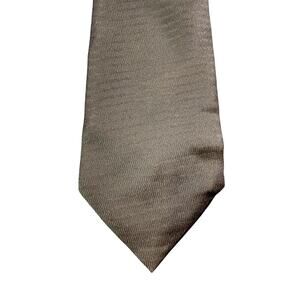 VTG Preswick & Moore Silk Necktie Taupe Solid Minimalist Mens Classic Retro Tie